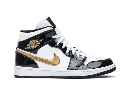 Air Jordan 1 Mid Patent SE 'Black Gold'