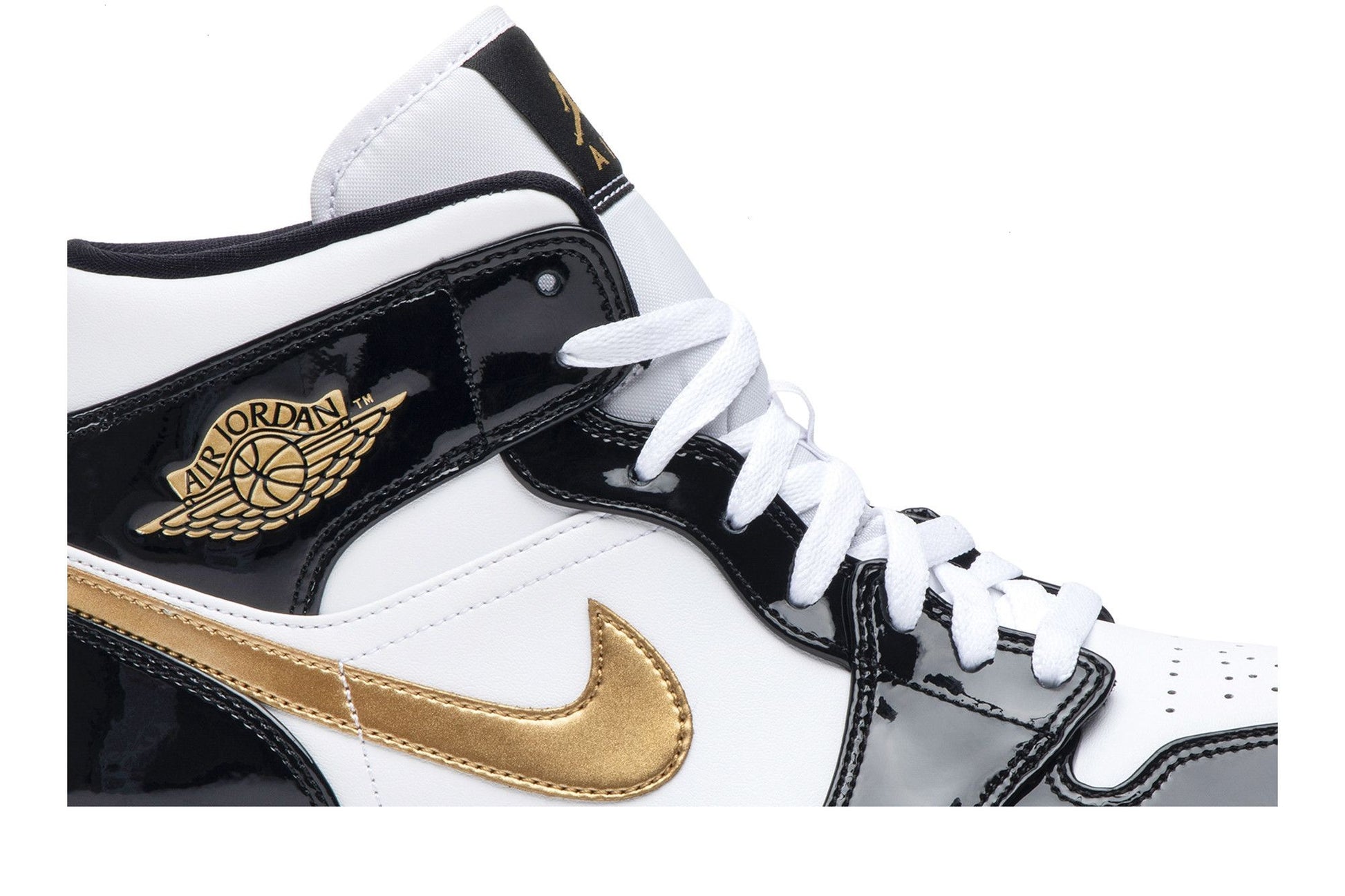 Air Jordan 1 Mid Patent SE 'Black Gold'