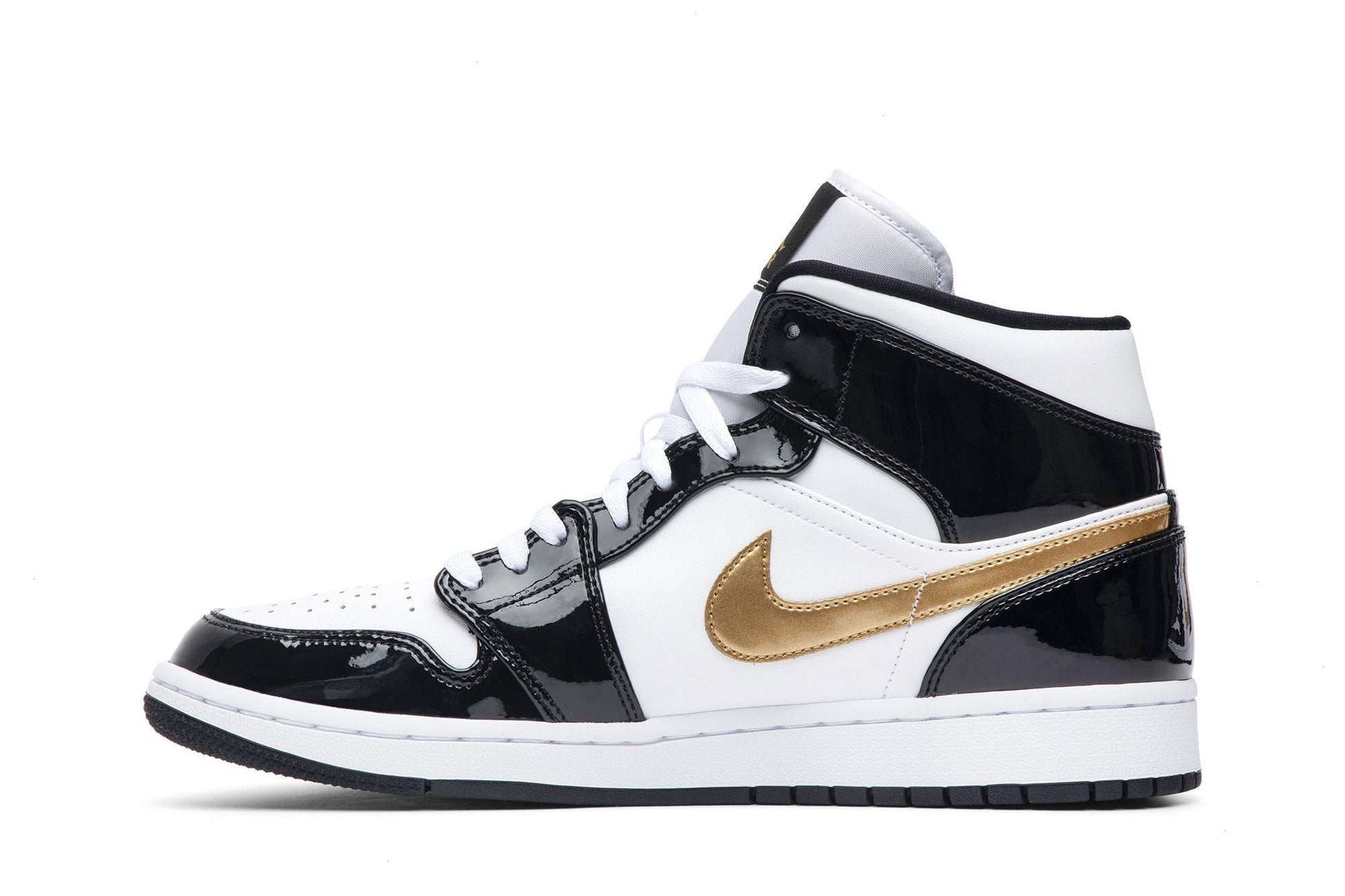 Air Jordan 1 Mid Patent SE 'Black Gold'