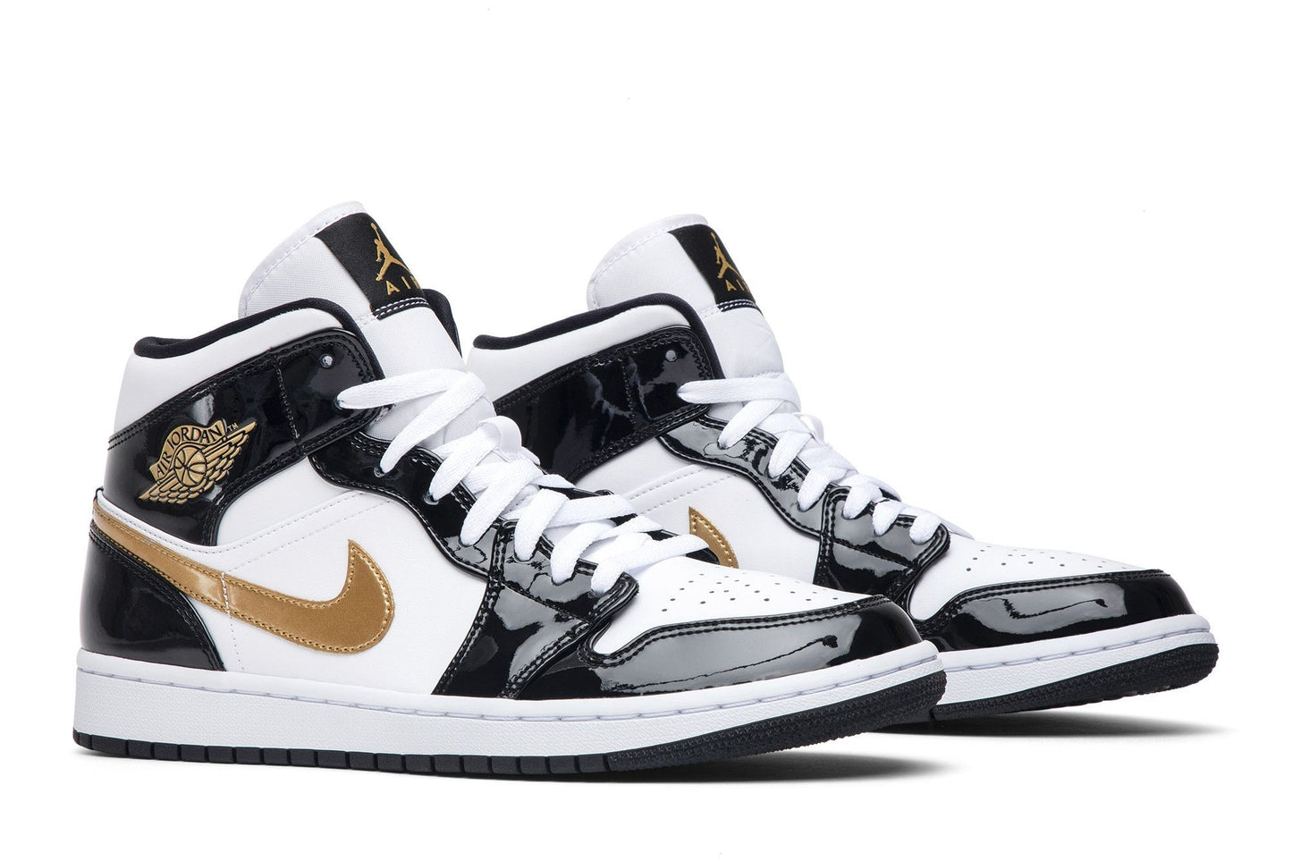 Air Jordan 1 Mid Patent SE 'Black Gold'